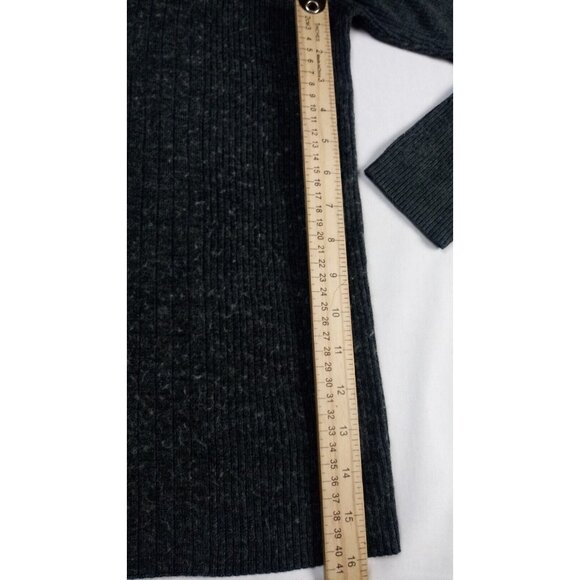 Claiborne Sweater Mens Sz M Dark Gray Ribbed Long Sleeve High Neck - Picture 10 of 13